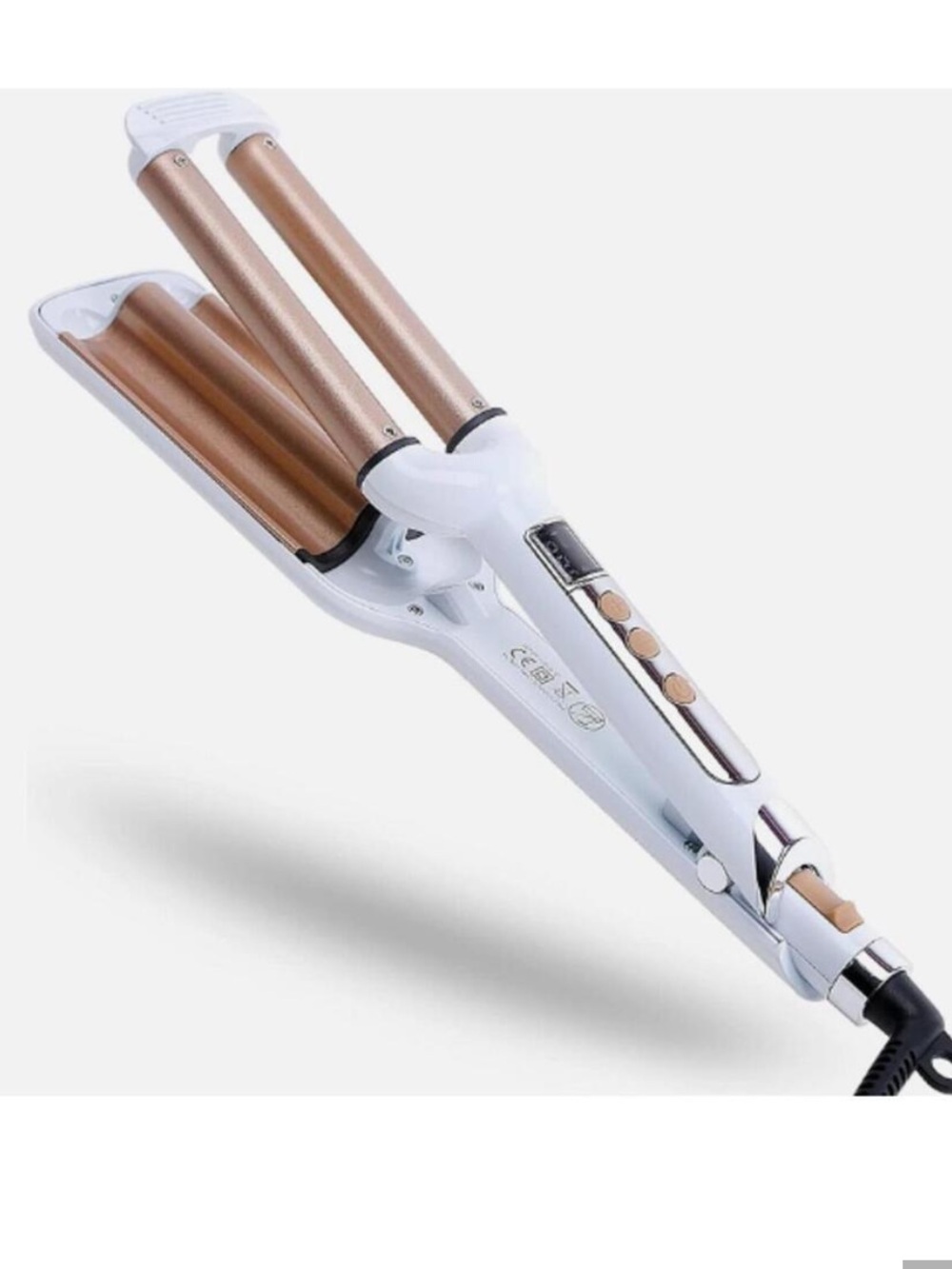 EUC Somoya 3 Barrel Hair Crimper Iron Professional Curling Wand